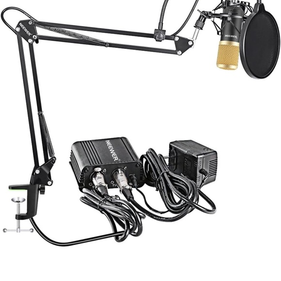 EUC - Neewer NW-800 Professional Condenser Microphone Kit (Black+Gold) - Picture 4 of 16